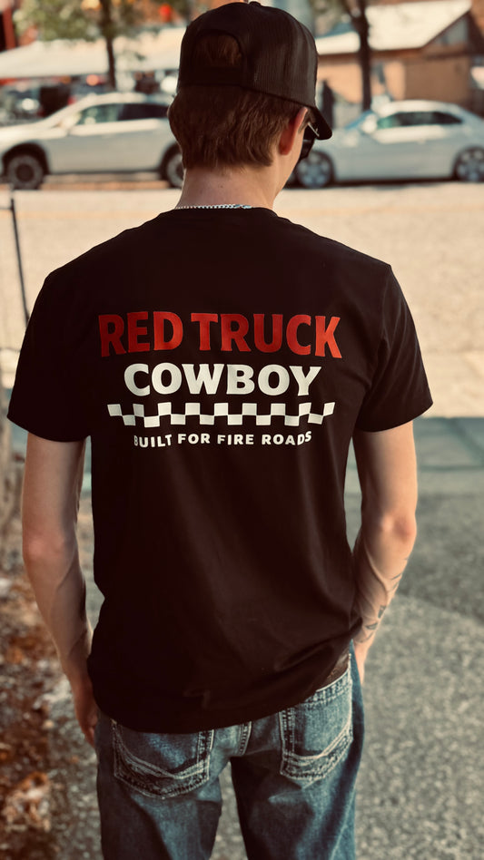 Red Truck Cowboy: Fire Road Tee