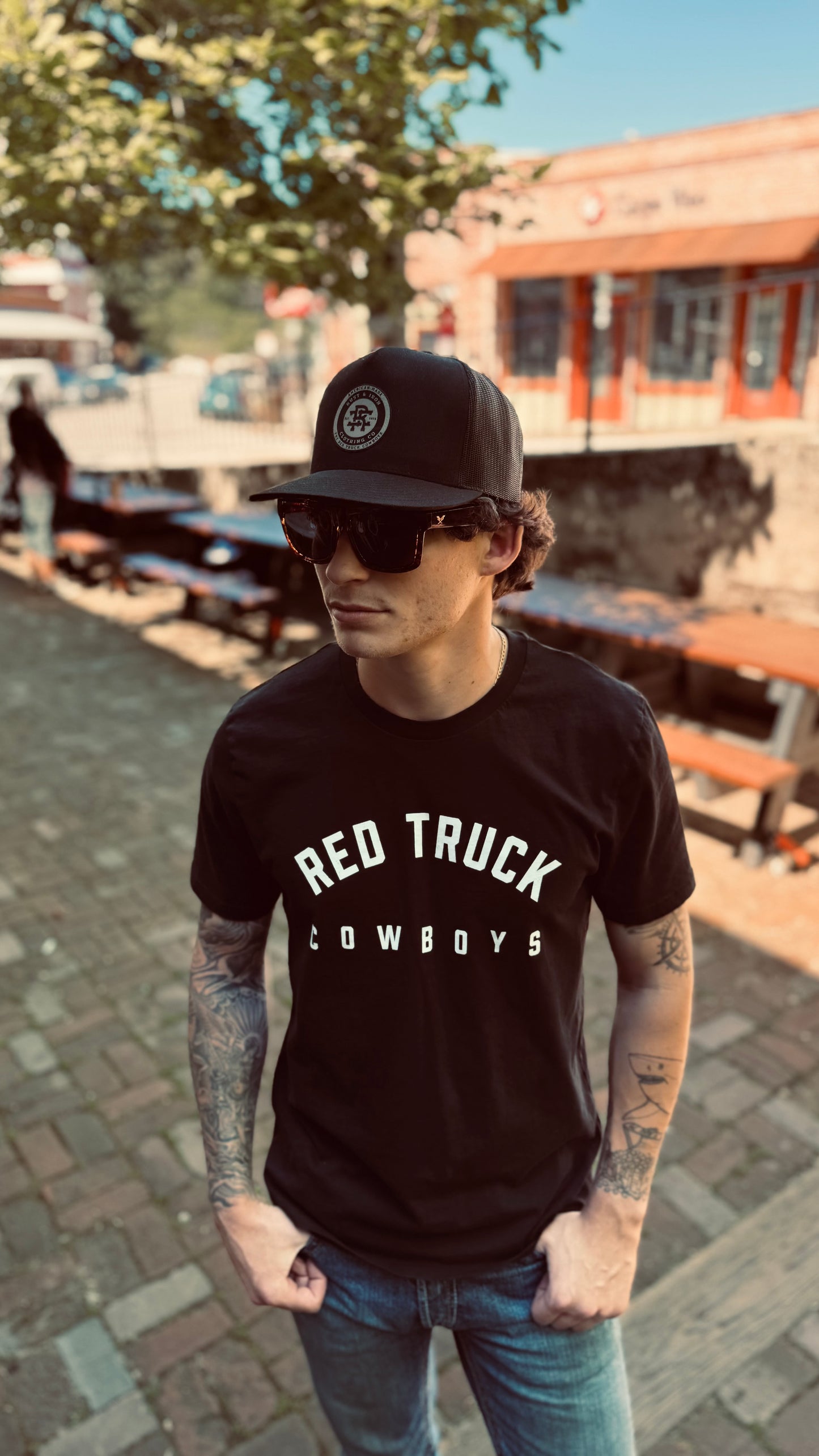 Red Truck Varsity Tee