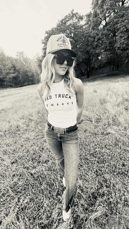 Varsity Tank-
Red Truck Cowboys