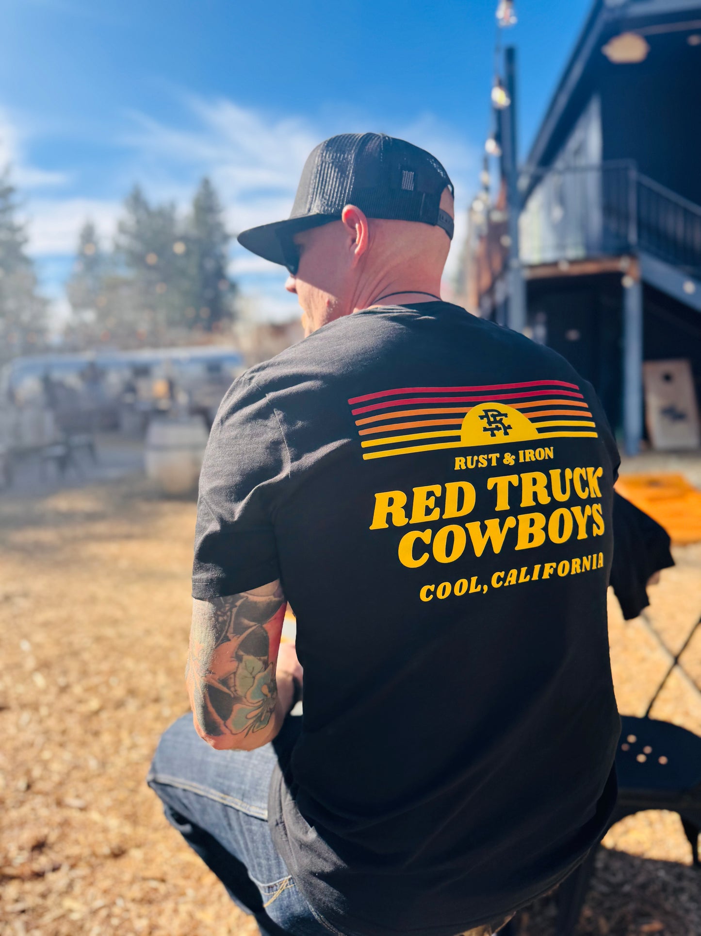 Red Truck Horizon Tee