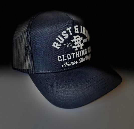 Rust & Iron Black Traditional Logo Dirtbag Hat